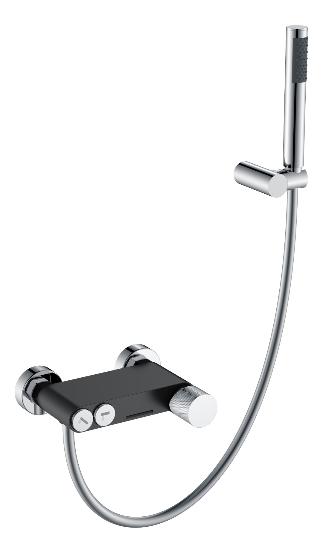 Смеситель Boheme STICK для ванны BLACK TOUCH CHROME 123-BCR.2