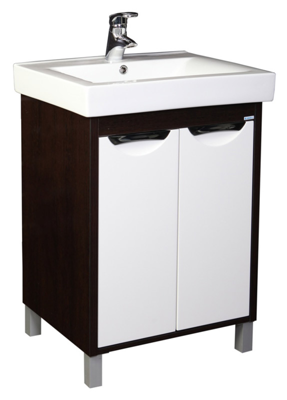 Тумба с раковиной Aquanet Гретта 60  2 двери венге