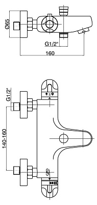 Термостат GPD Thermostatic TBB01 для ванны с душем