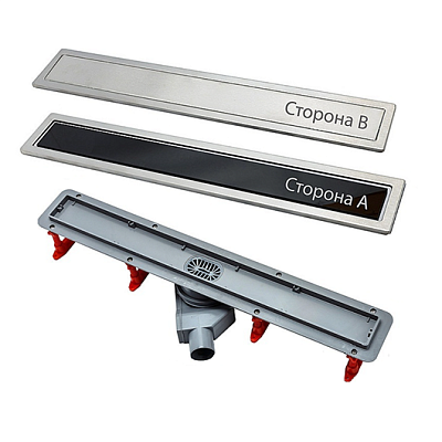 Confluo Premium With Black Glass Line 450 Линейный трап PESTAN
