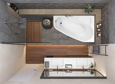 Акриловая ванна VAGNERPLAST Selena 160 (L)