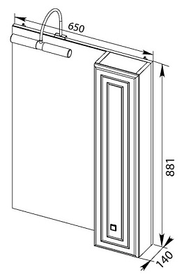 Зеркало-шкаф Aquanet Стайл 65