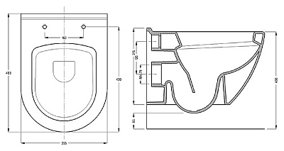 Унитаз подвесной Serel SM12