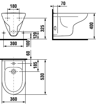 Биде подвесное Jika Olymp 3061.1