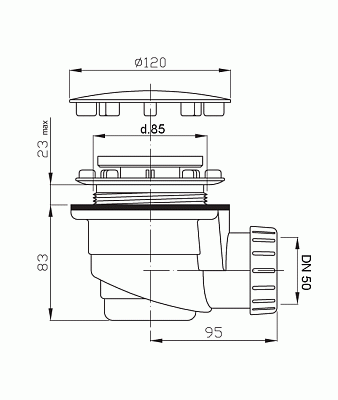 Сифон для душевых поддонов Lavinia Boho Complement 37580001