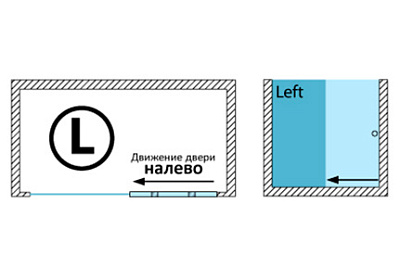 Душевая дверь в нишу Aquanet Beta 140-12