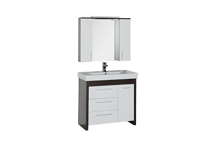 Зеркало-шкаф Aquanet Тиана 90 венге