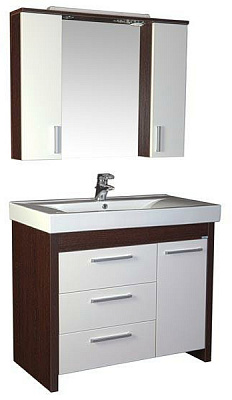 Тумба с раковиной Aquanet Тиана 100 венге