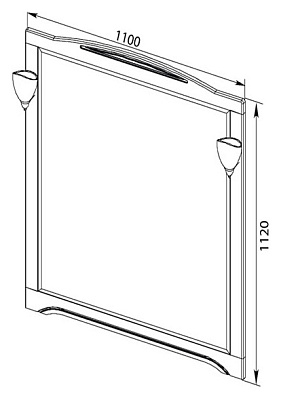 Зеркало Aquanet Луис 110 NEW темный орех