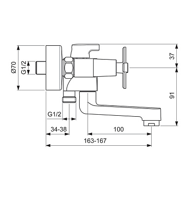 Смеситель Vidima Art BA328AA для ванны с душем
