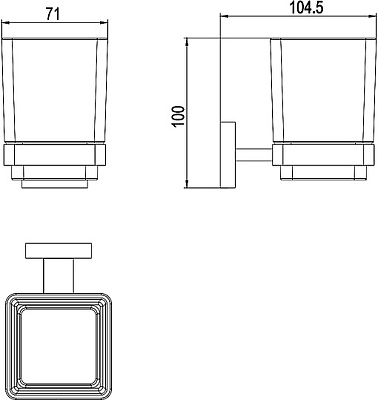 Стакан для зубных щеток Timo Selene 10033/00 хром