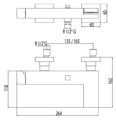 Смеситель Tres Slim-tres 20217001 для ванны с душем