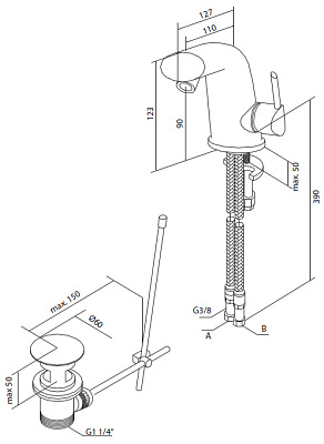 Смеситель Am.Pm Awe F1583100 для биде