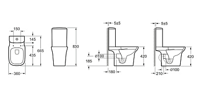 Напольный унитаз Lavinia Boho Bristol Rimless 3305001R