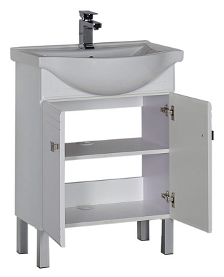 Тумба с раковиной Aquanet Стайл 65 с дверками