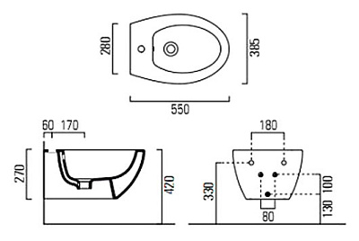 Биде подвесное GSI Modo 776511