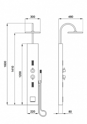 Душевая панель Kolpa San Combo 3F