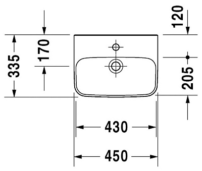 Рукомойник Duravit DuraStyle 070845