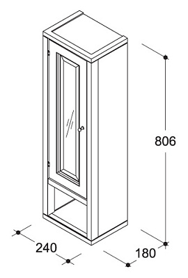 Шкаф Caprigo Альбион 240 BIANCO Light Vintage L
