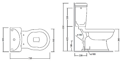 Унитаз-компакт Caprigo Boheme D13