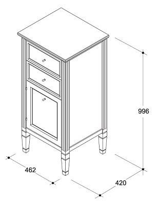 Тумба Caprigo Альбион  BIANCO Antico R