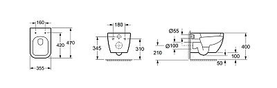 Подвесной унитаз Lavinia Boho One Compacto 3302003C