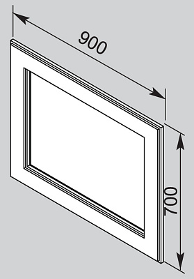 Зеркало Aquanet Мадонна 90 белое