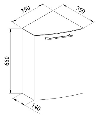 Тумба De Aqua Тока 3 L угловая