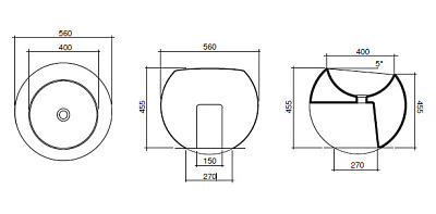 Раковина Disegno Ceramica Sfera 556-1