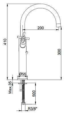 Смеситель E.C.A. Quattro 102818614 для раковины