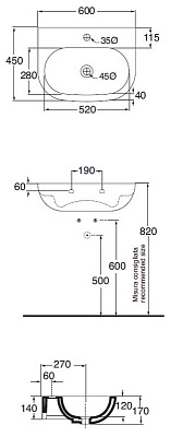 Раковина Azzurra Nuvola NUV200B1/60