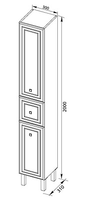 Шкаф-пенал Aquanet Стайл 30