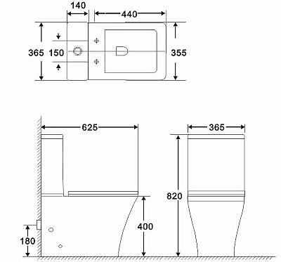 Бачок для унитаза BelBagno Marmi BB052T