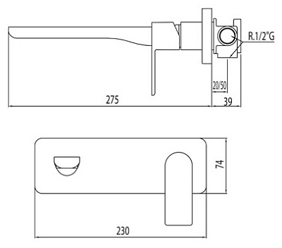 Смеситель Tres Loft-tres 20020002 для раковины