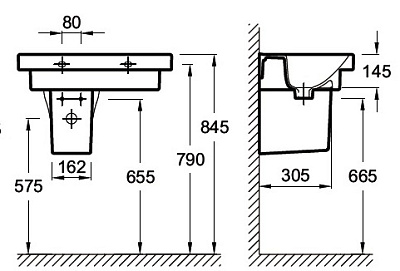 Раковина Jacob Delafon Odeon Up E4757G-00 (R)