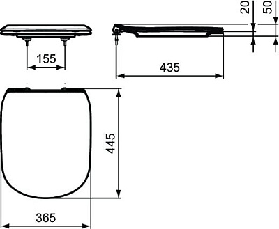 Сиденье Ideal Standard Tesi T352701