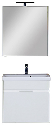 Тумба с раковиной Aquanet Латина 70 1 ящик белая