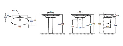 Раковина Jacob Delafon Presquile E4437