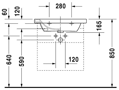 Раковина Duravit DuraStyle 232065