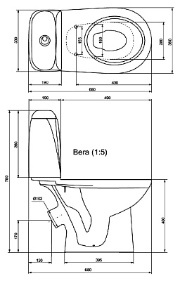 Унитаз-компакт Jika Vega 2451.4