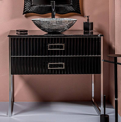 Столешница мрамор 181 см Boheme Nero Marquina 857-181-NM