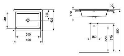 Раковина Ideal Standard Strada K078001 (60 см)