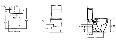 Унитаз-компакт Ideal Standard Connect ARC E803601
