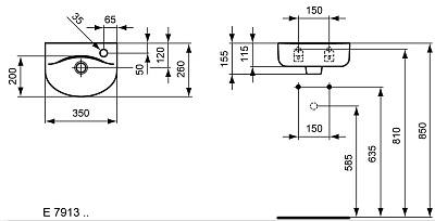 Раковина Ideal Standard Connect E791501