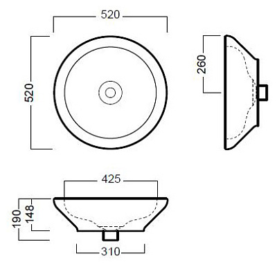 Раковина Hatria Sculture (52 см)
