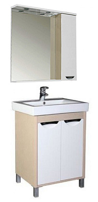 Зеркало-шкаф Aquanet Гретта 60 светлый дуб