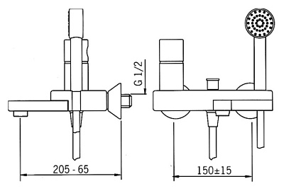 Смеситель Oras Alessi 8545 для ванной с душем