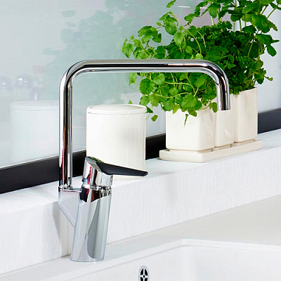 Смеситель Oras Optima 2733F для кухонной мойки высокий