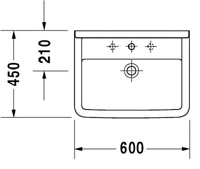 Раковина Duravit Starck 3 0300600000 (60 см)