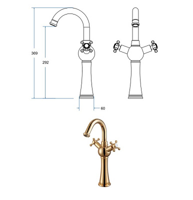 Смеситель на раковину BESCO Retro I хром